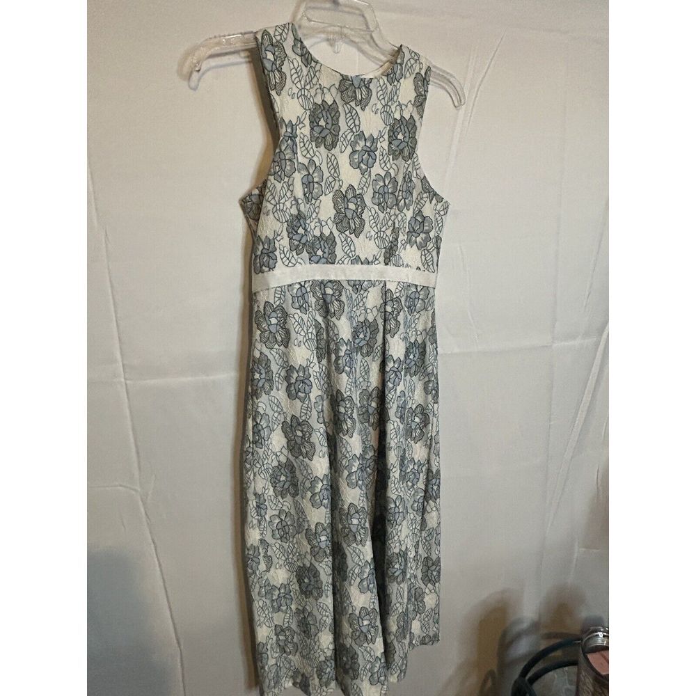 Francesca's Miami Spring summer blue white floral‎ mini Dress Sz XS